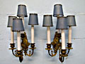 Pair of Old Brass wall lights
